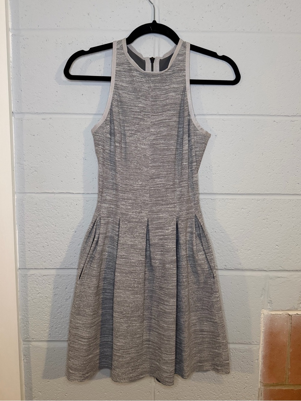 Lululemon Women's Here To There Racerback Tank Dress Heather Gray Tennis Casual